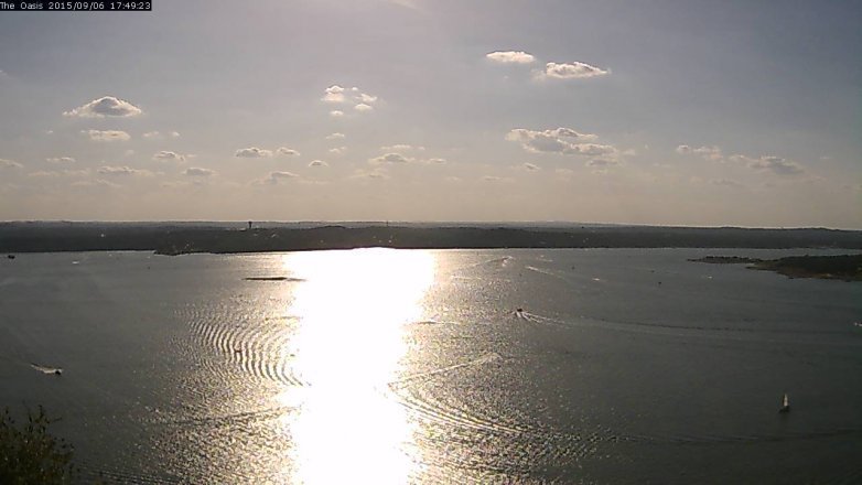 Lake Travis webcam, September 6, 2015 4:55 PM CT