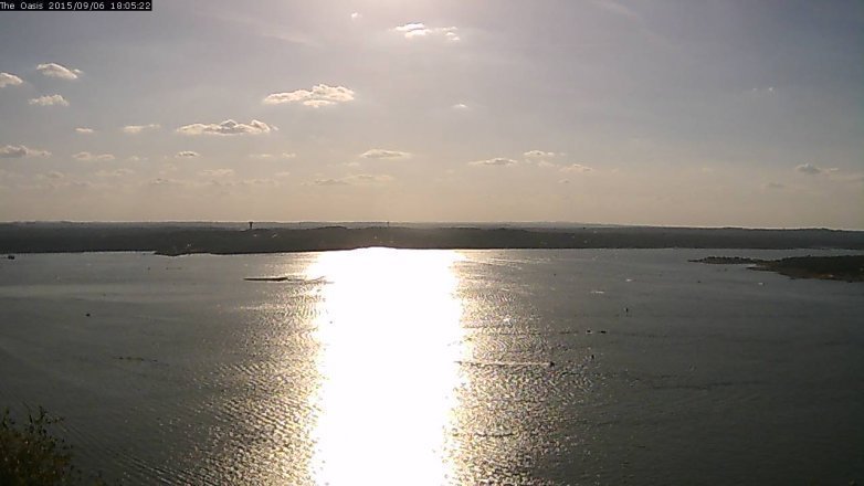 Lake Travis webcam, September 6, 2015 5:10 PM CT