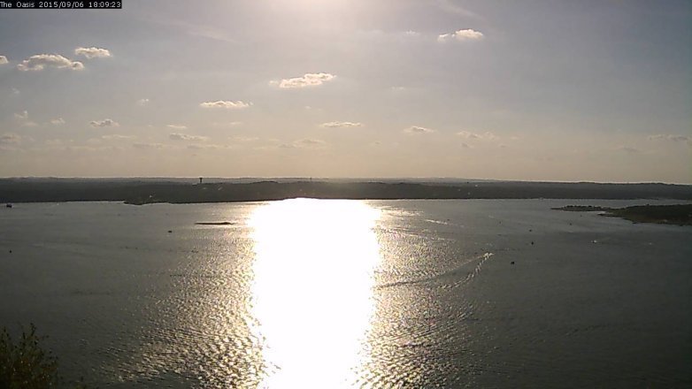 Lake Travis webcam, September 6, 2015 5:15 PM CT