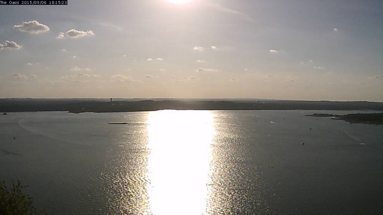 Lake Travis webcam, September 6, 2015 5:20 PM CT