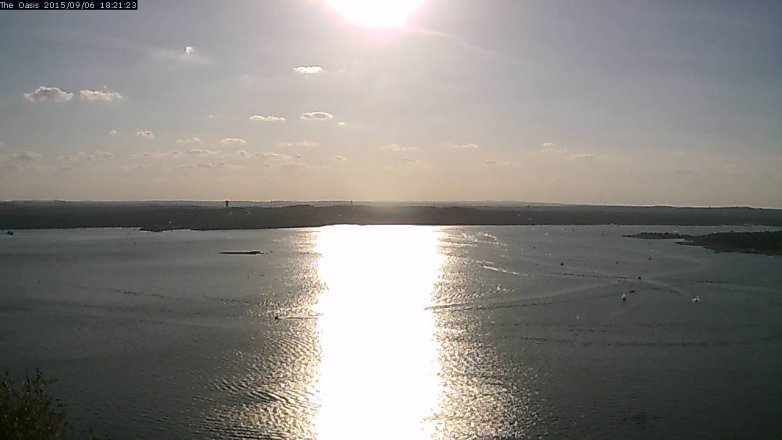 Lake Travis webcam, September 6, 2015 5:25 PM CT