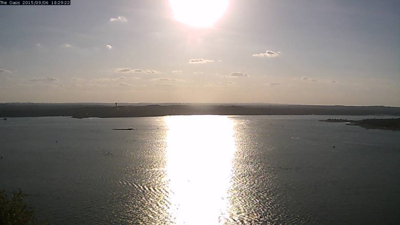 Lake Travis webcam, September 6, 2015 5:35 PM CT