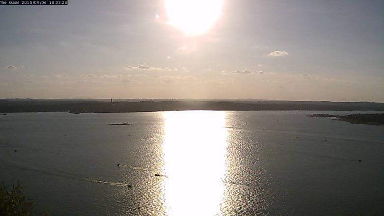 Lake Travis webcam, September 6, 2015 5:40 PM CT