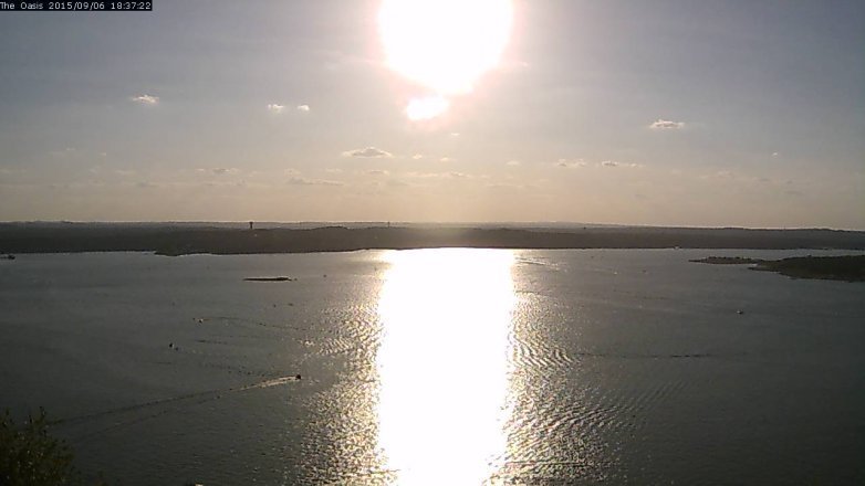 Lake Travis webcam, September 6, 2015 5:45 PM CT