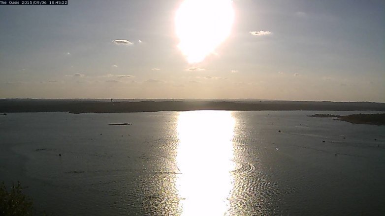 Lake Travis webcam, September 6, 2015 5:50 PM CT