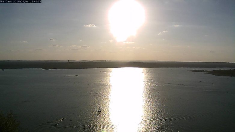 Lake Travis webcam, September 6, 2015 5:55 PM CT