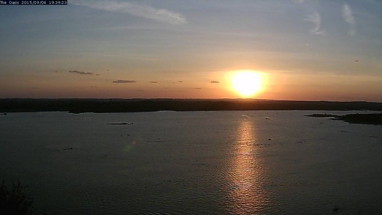 Lake Travis webcam, September 6, 2015 6:45 PM CT