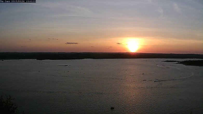 Lake Travis webcam, September 6, 2015 6:50 PM CT