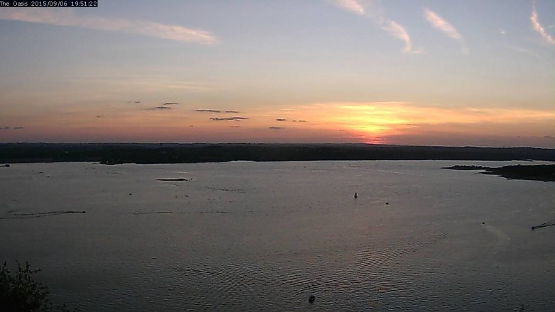 Lake Travis webcam, September 6, 2015 7:00 PM CT