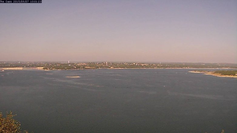 Lake Travis webcam, September 7, 2015 9:05 AM CT