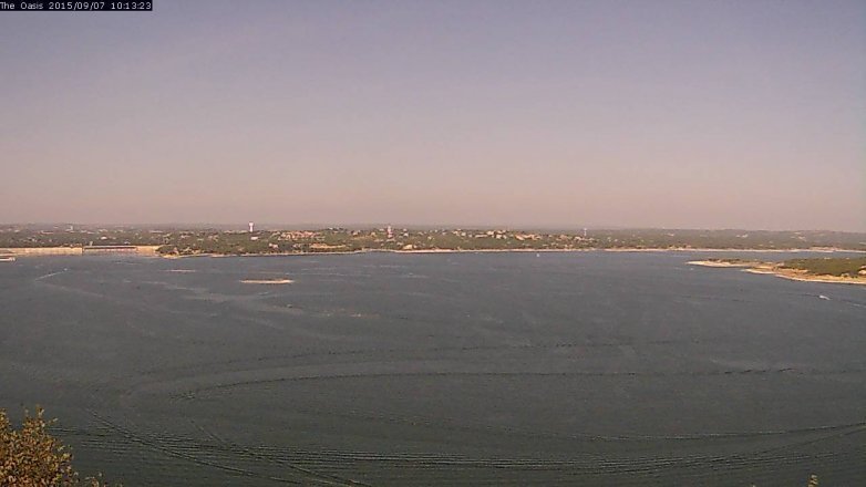 Lake Travis webcam, September 7, 2015 9:20 AM CT