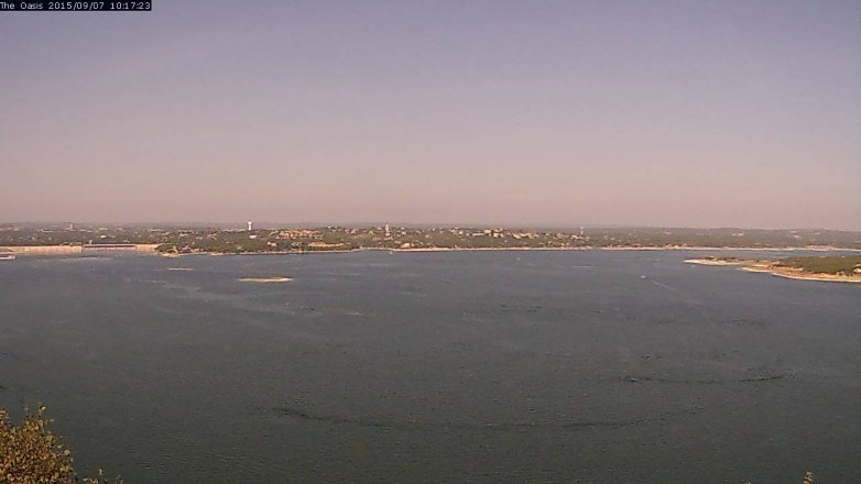 Lake Travis webcam, September 7, 2015 9:25 AM CT