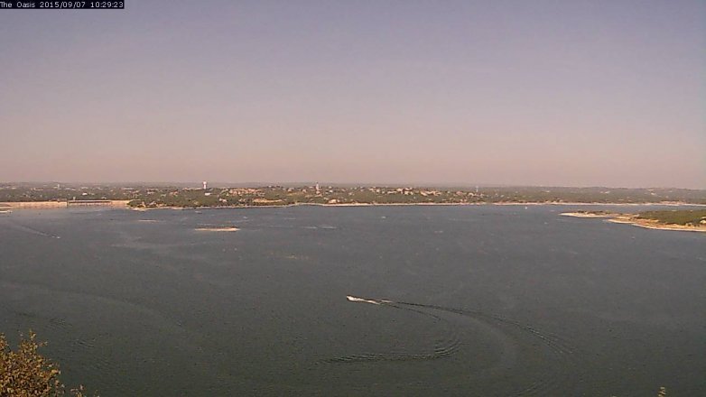 Lake Travis webcam, September 7, 2015 9:35 AM CT