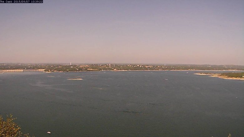 Lake Travis webcam, September 7, 2015 9:45 AM CT