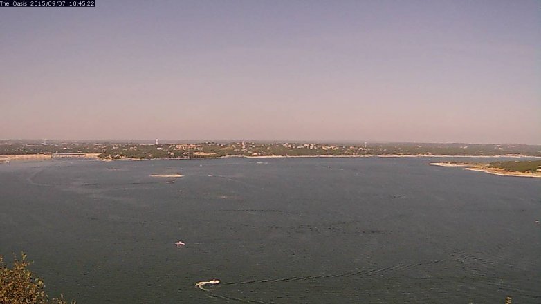 Lake Travis webcam, September 7, 2015 9:50 AM CT