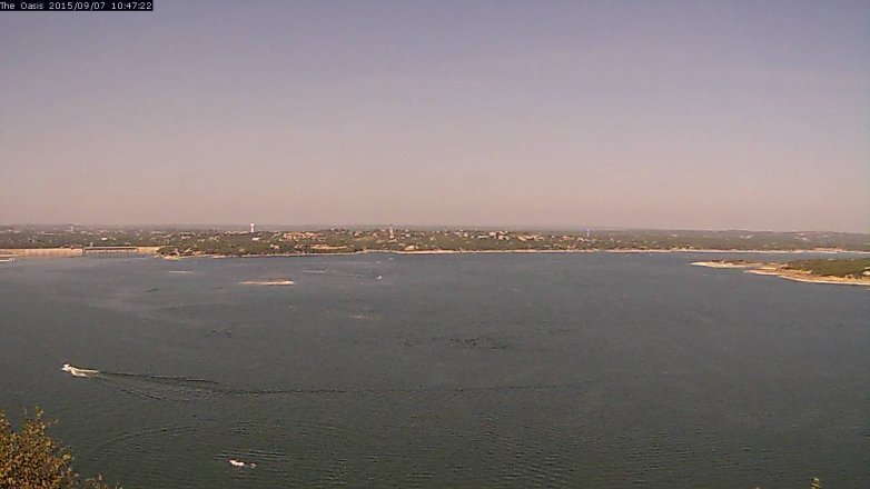Lake Travis webcam, September 7, 2015 9:55 AM CT