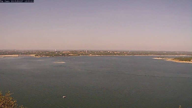 Lake Travis webcam, September 7, 2015 10:00 AM CT