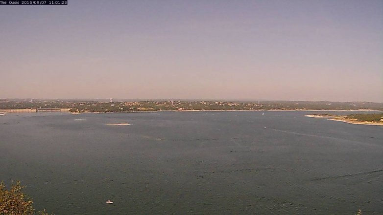 Lake Travis webcam, September 7, 2015 10:05 AM CT