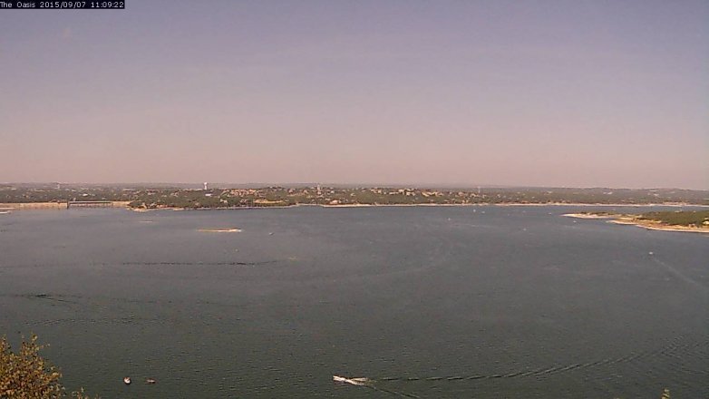 Lake Travis webcam, September 7, 2015 10:15 AM CT