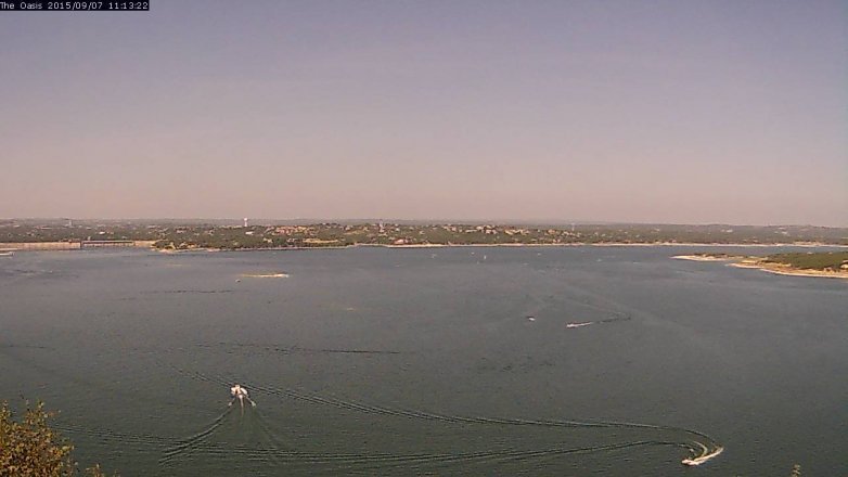 Lake Travis webcam, September 7, 2015 10:20 AM CT
