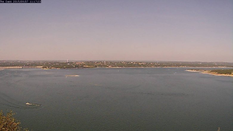 Lake Travis webcam, September 7, 2015 10:25 AM CT