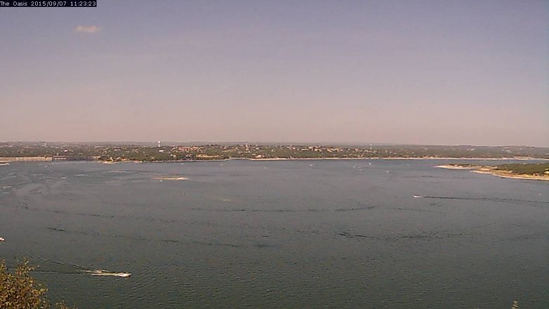 Lake Travis webcam, September 7, 2015 10:30 AM CT