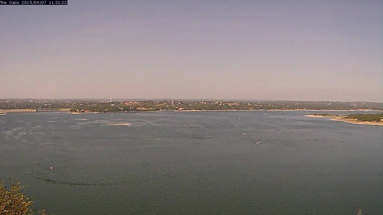 Lake Travis webcam, September 7, 2015 10:35 AM CT