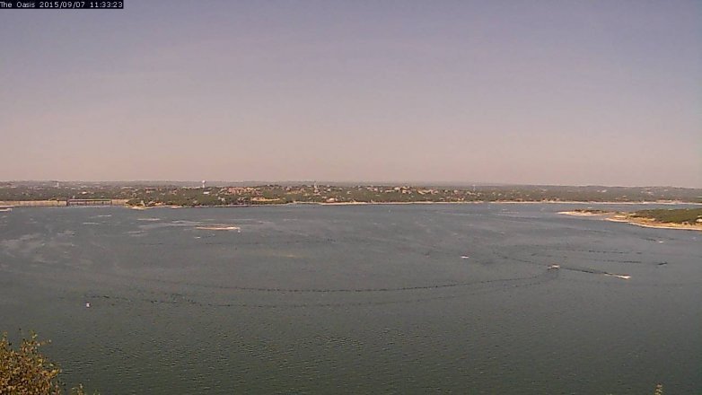 Lake Travis webcam, September 7, 2015 10:40 AM CT