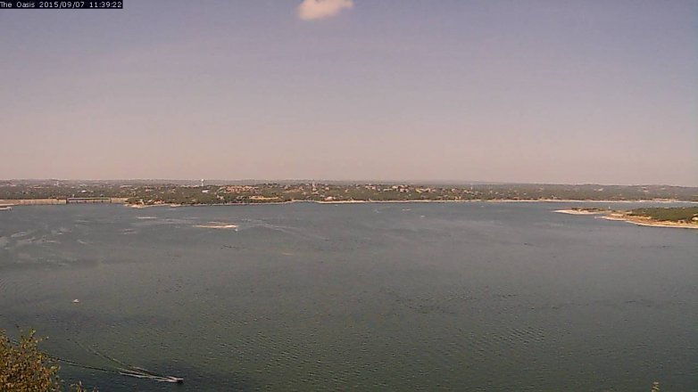Lake Travis webcam, September 7, 2015 10:45 AM CT
