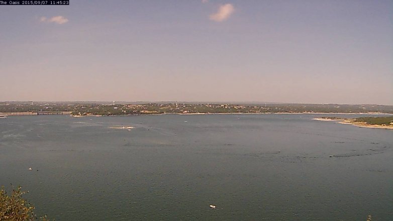 Lake Travis webcam, September 7, 2015 10:50 AM CT