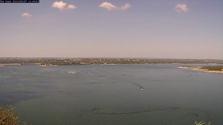 Lake Travis webcam, September 7, 2015 10:55 AM CT