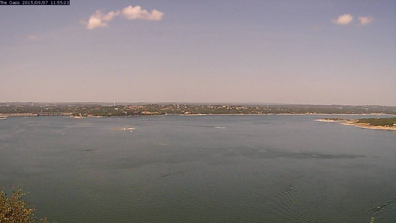 Lake Travis webcam, September 7, 2015 11:00 AM CT
