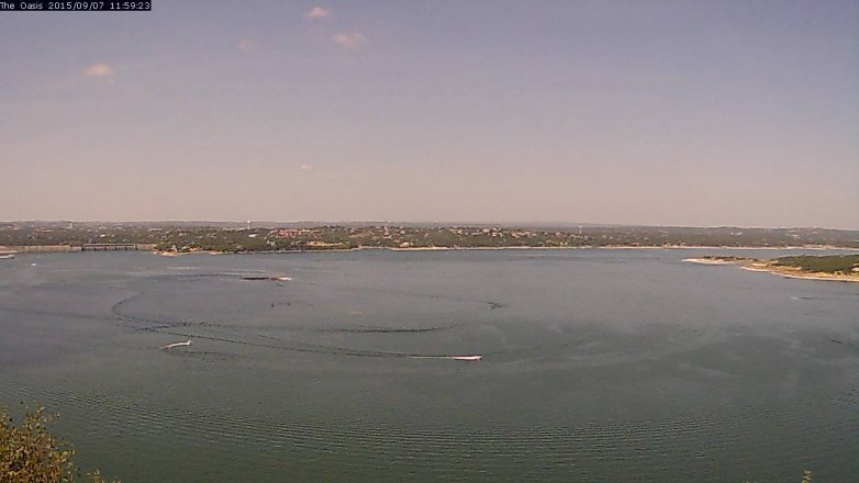 Lake Travis webcam, September 7, 2015 11:05 AM CT