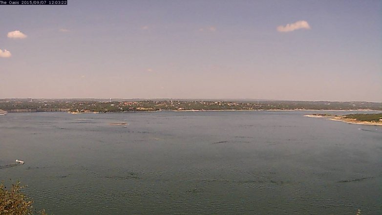 Lake Travis webcam, September 7, 2015 11:10 AM CT