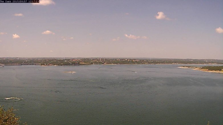 Lake Travis webcam, September 7, 2015 11:25 AM CT