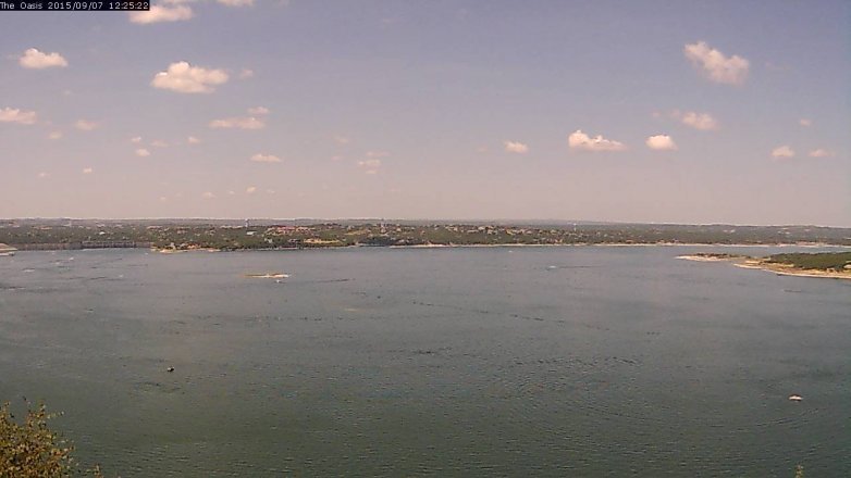 Lake Travis webcam, September 7, 2015 11:30 AM CT