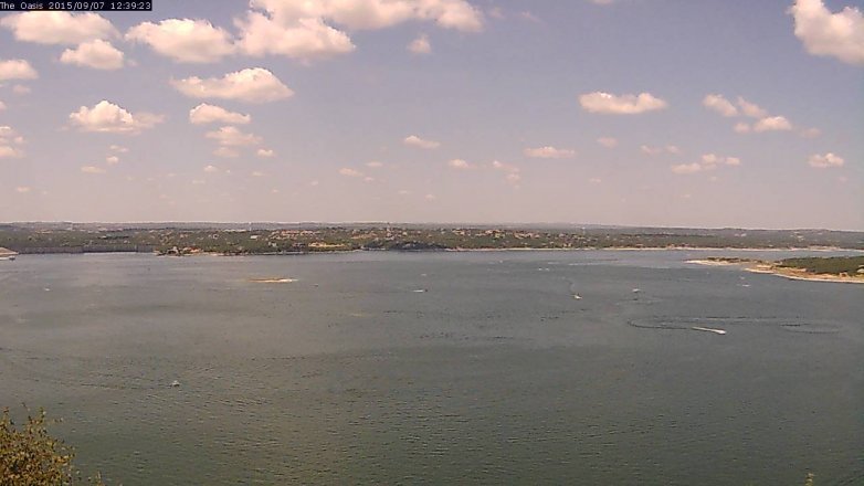 Lake Travis webcam, September 7, 2015 11:45 AM CT