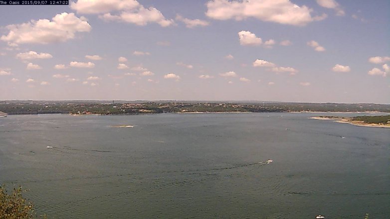 Lake Travis webcam, September 7, 2015 11:55 AM CT