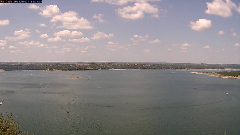 Lake Travis webcam, September 7, 2015 12:10 PM CT