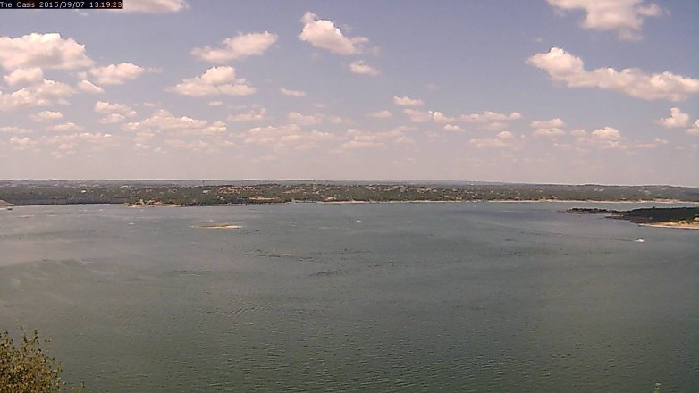 Lake Travis webcam, September 7, 2015 12:25 PM CT