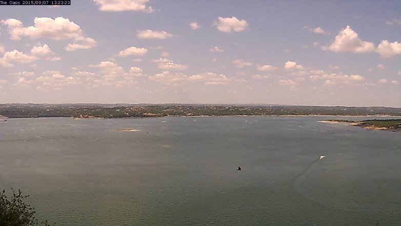 Lake Travis webcam, September 7, 2015 12:30 PM CT