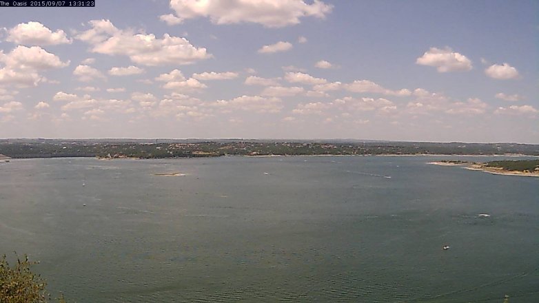 Lake Travis webcam, September 7, 2015 12:40 PM CT