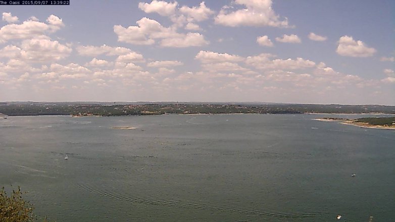 Lake Travis webcam, September 7, 2015 12:45 PM CT