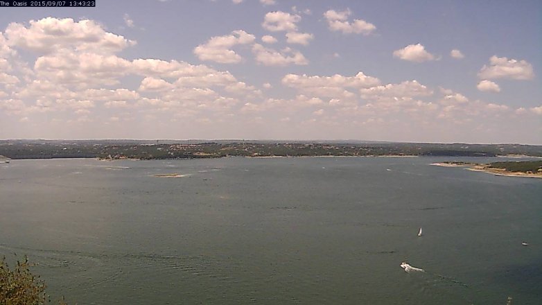 Lake Travis webcam, September 7, 2015 12:50 PM CT