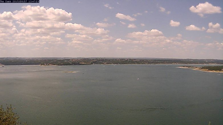 Lake Travis webcam, September 7, 2015 12:55 PM CT