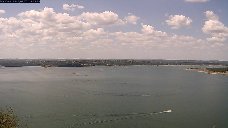 Lake Travis webcam, September 7, 2015 1:10 PM CT