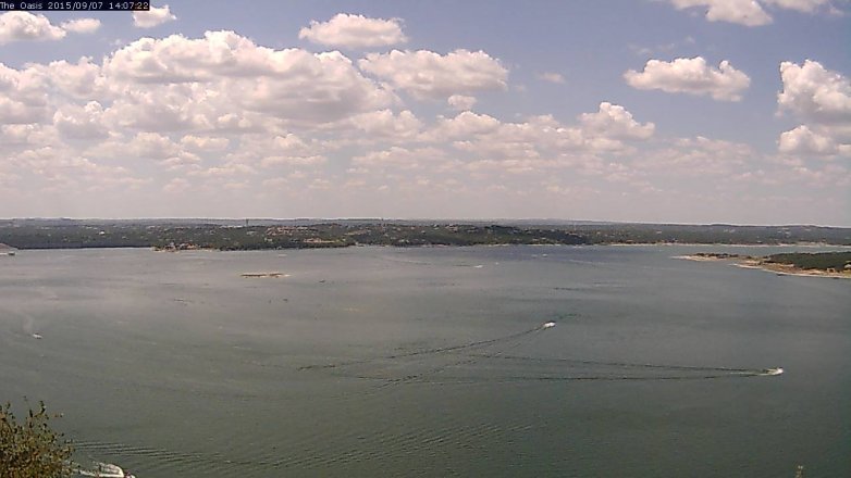 Lake Travis webcam, September 7, 2015 1:15 PM CT