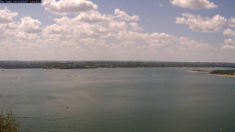Lake Travis webcam, September 7, 2015 1:25 PM CT