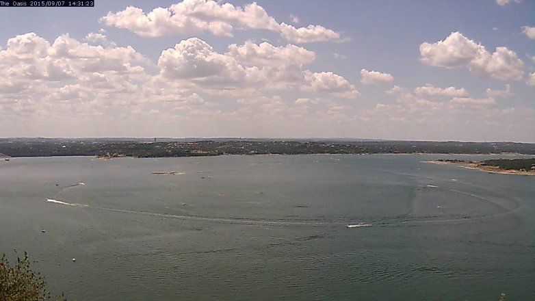 Lake Travis webcam, September 7, 2015 1:35 PM CT