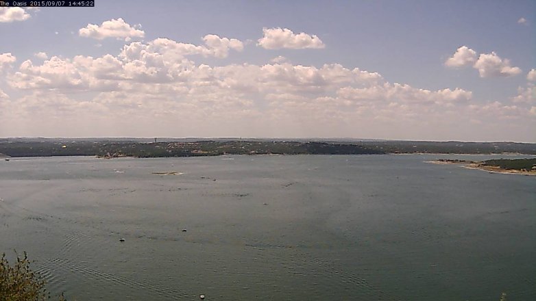 Lake Travis webcam, September 7, 2015 1:50 PM CT